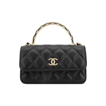 CHANEL Classic Flap CF Sheepskin Shoulder Bag Crossbody Bag Regular Women's Black