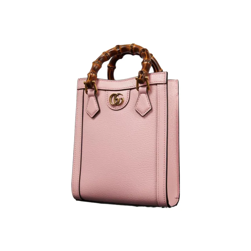 GUCCI Diana Leather Tote Bag Shopping Bag Shoulder Bag Crossbody Bag Handbag Mini Women's Pink-2