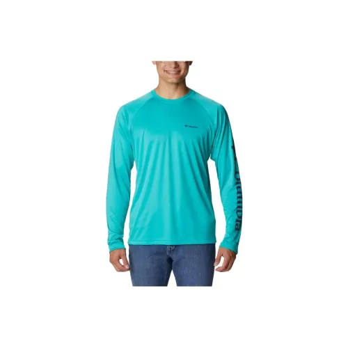 Columbia Fork Stream T-Shirts Men Cyan