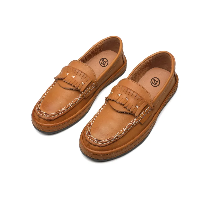 DIENGRLEY Loafers Men Low Top Black/Apricot/Yellow-1