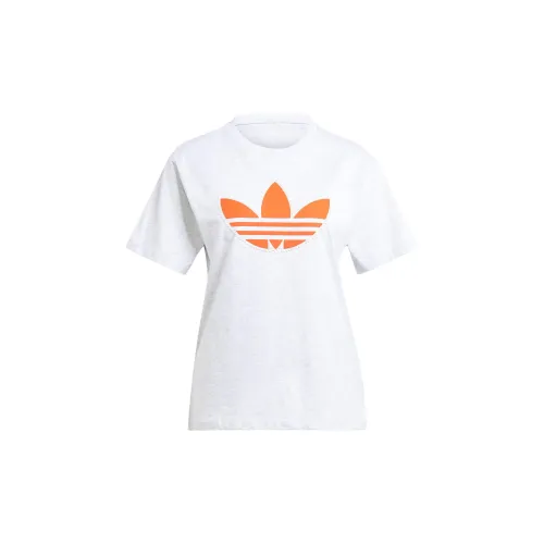 Adidas Originals Trefoil T-Shirts Women's Light Heather Gray