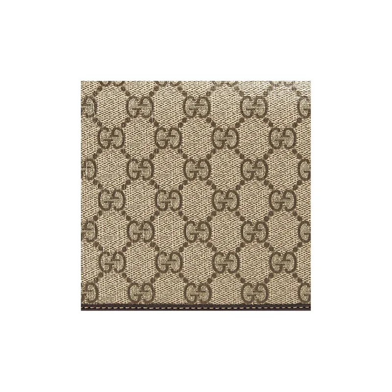 GUCCI Canvas With Leather Wallet Handbag Men's Ebony/Brown-4