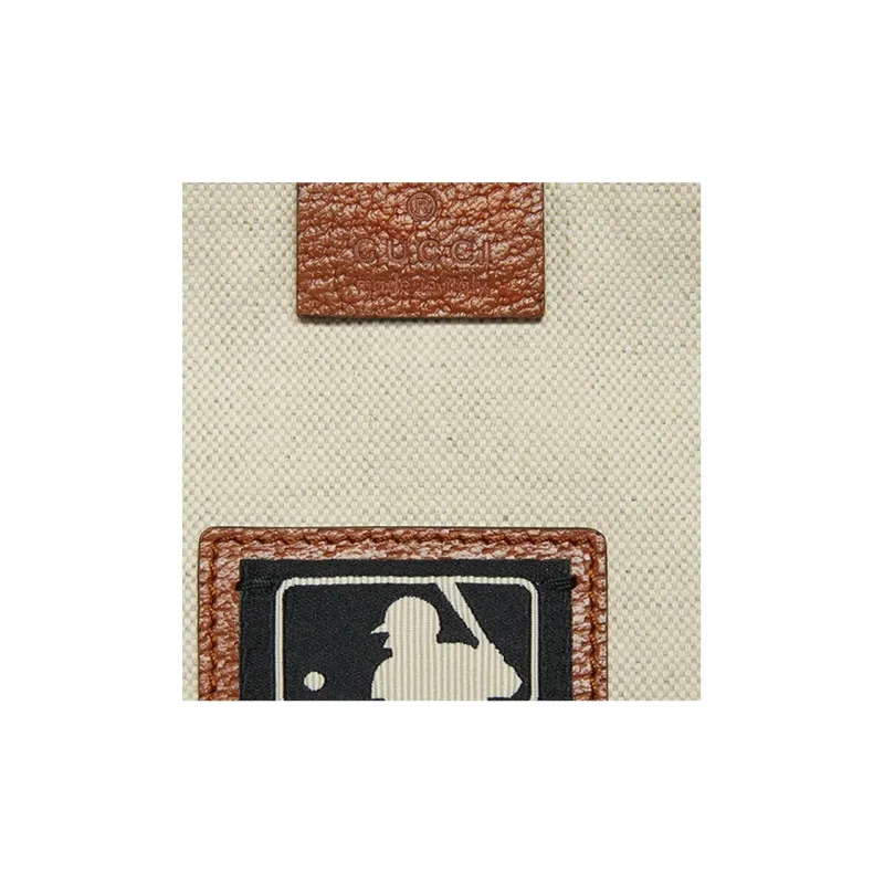 GUCCI Canvas With Leather Backpack Unisex Beige-3