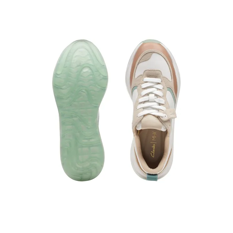 Clarks Lightweight Series Low Top Casual Shoes Women's Khaki-3