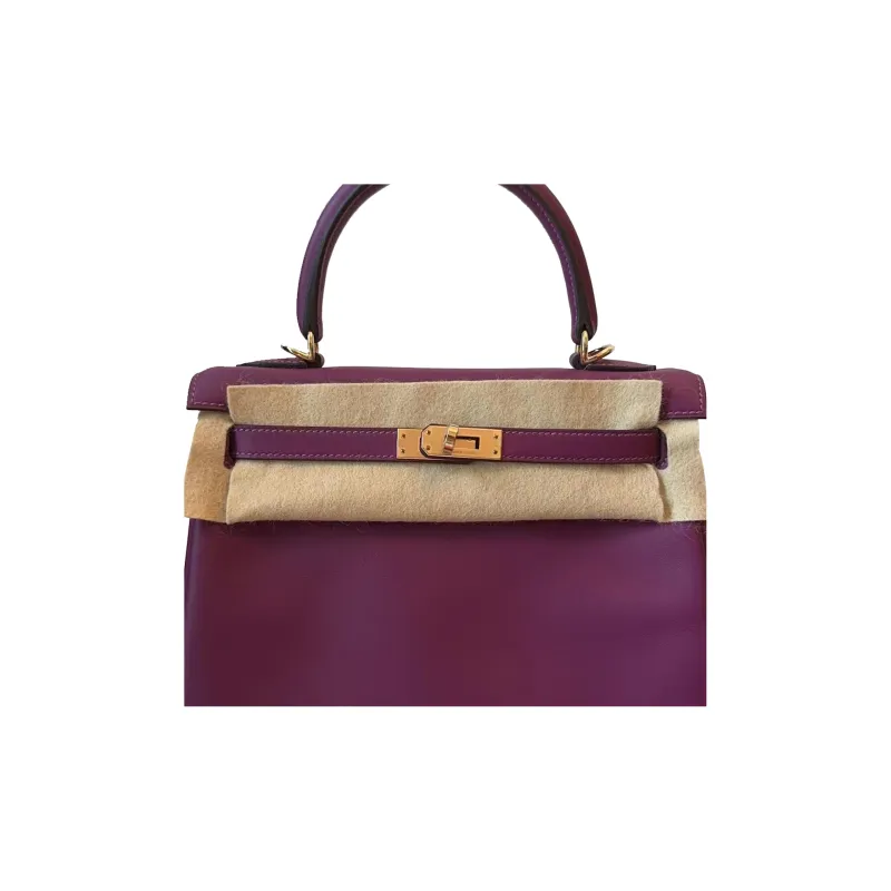 HERMES Swift Calfskin Kelly Bag Handbags Women's P9 Anemone Sea Cucumber Purple-1