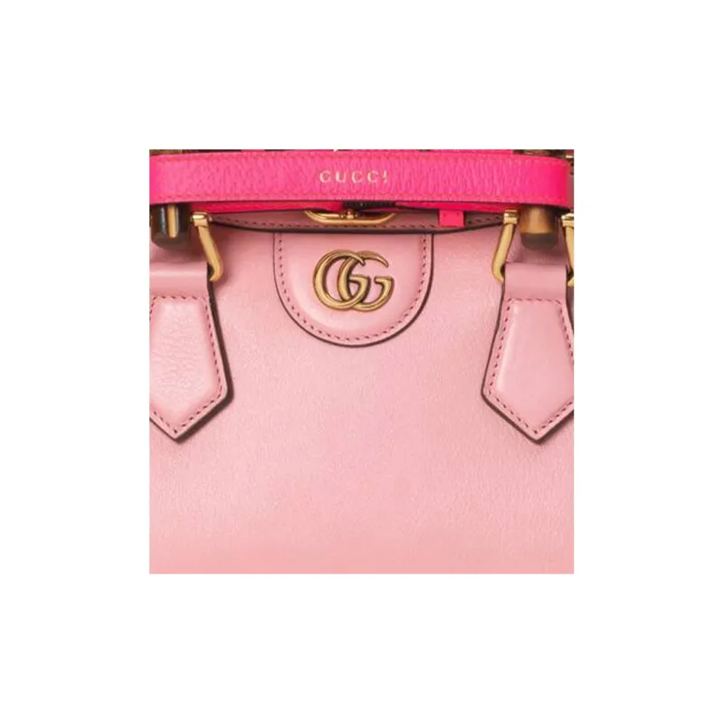 GUCCI Diana Leather Tote Bag Shopping Bag Shoulder Bag Crossbody Bag Handbag Mini Women's Candy Color/Pink-7