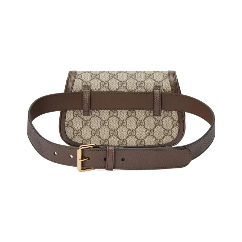 GUCCI Blondie Canvas With Leather Canvas Bag Fanny Pack Women's Ebony-3