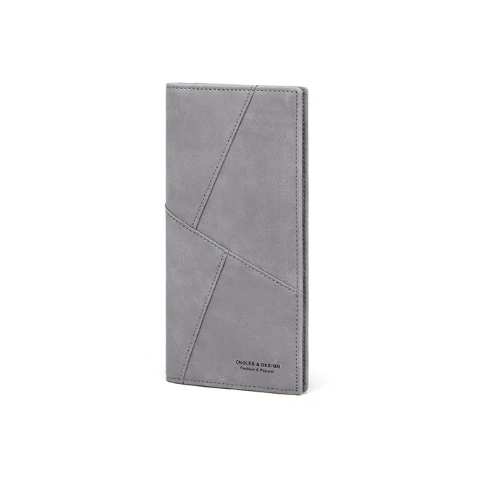 CNOLES Pu Coin Purse Wallet Men's Dreamy Gray-2