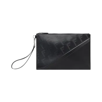 FENDI Calfskin Clutch Regular Men's Black