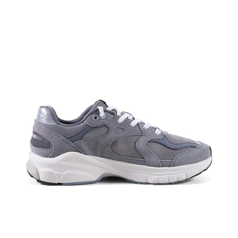 LiNing Furious Rider Runner Wear Resistant Slip Resistant Cushioning Low Top Casual Shoes Women's Gray-1