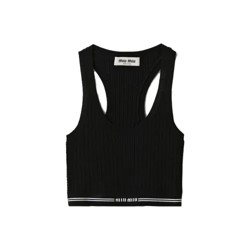 MIU MIU Tank Tops Women's Black