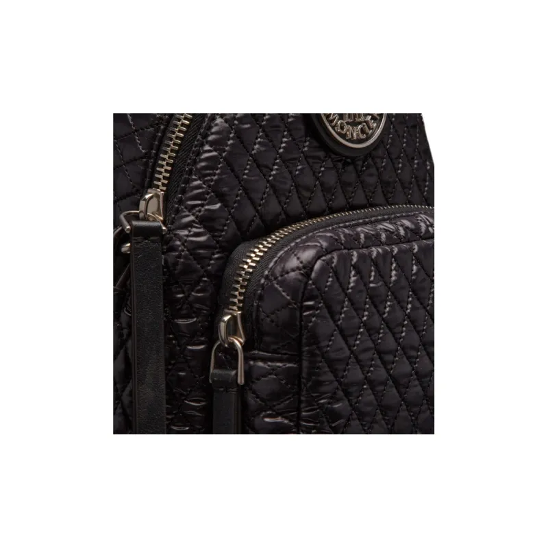Moncler Kilia Nylon Shoulder Bag, Crossbody Bag Small Size Women's Black-4