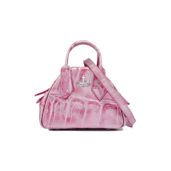Vivienne Westwood Leather Bowling Bag, Shoulder Bag, Crossbody Bag, Handbag Regular Women's Pink