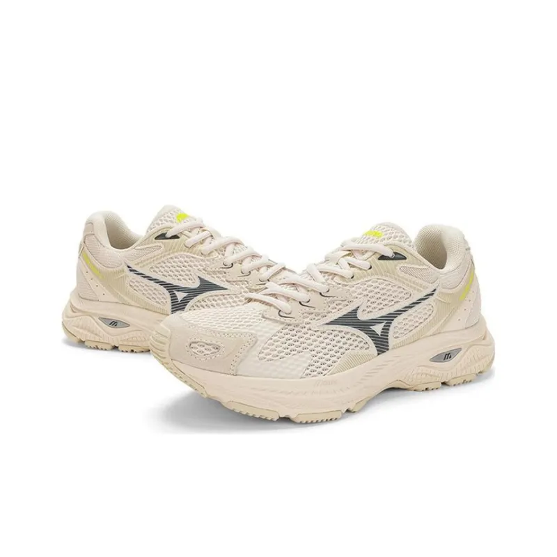 Mizuno Racer S Anti Slip Wear Resistant Low Top Running Shoes Unisex Ecru-2