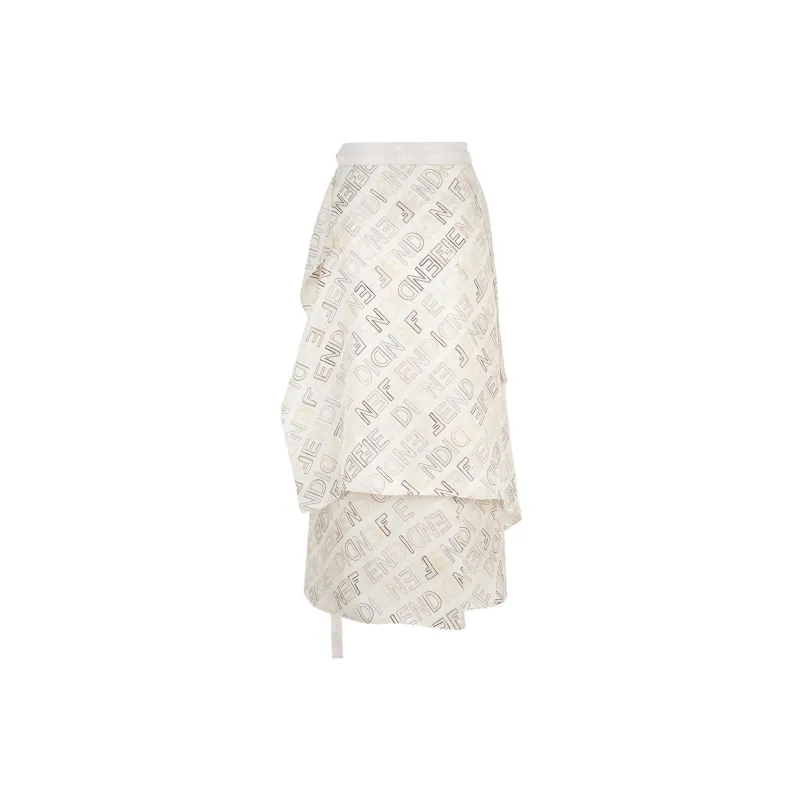 FENDI Casual Long Skirts Women's White-1