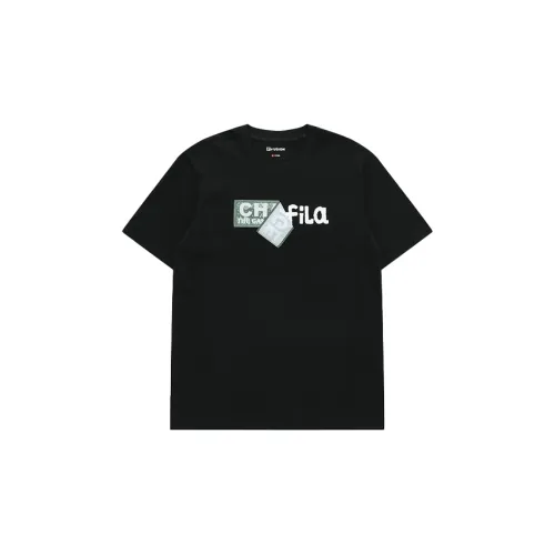 FILA FUSION Trending Street Series T-Shirts Men Jet Black