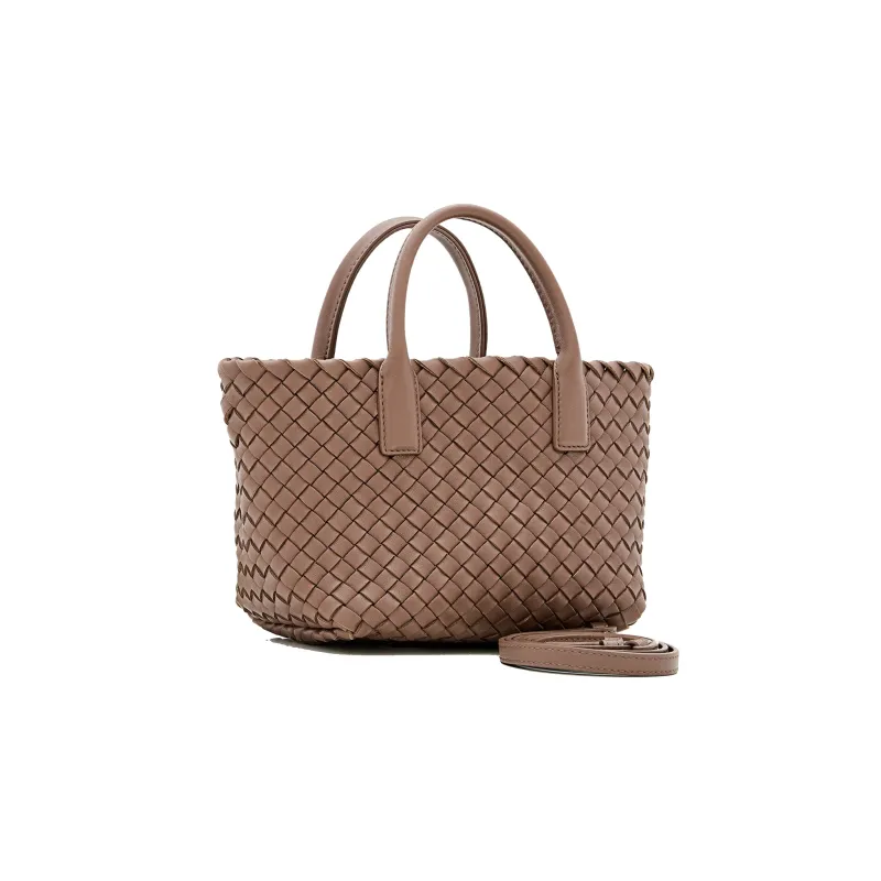 Bottega Veneta CABAT Sheepskin Tote Bag Shopping Bag Shoulder Bag Crossbody Bag Handbag Mini Women's Brown-1