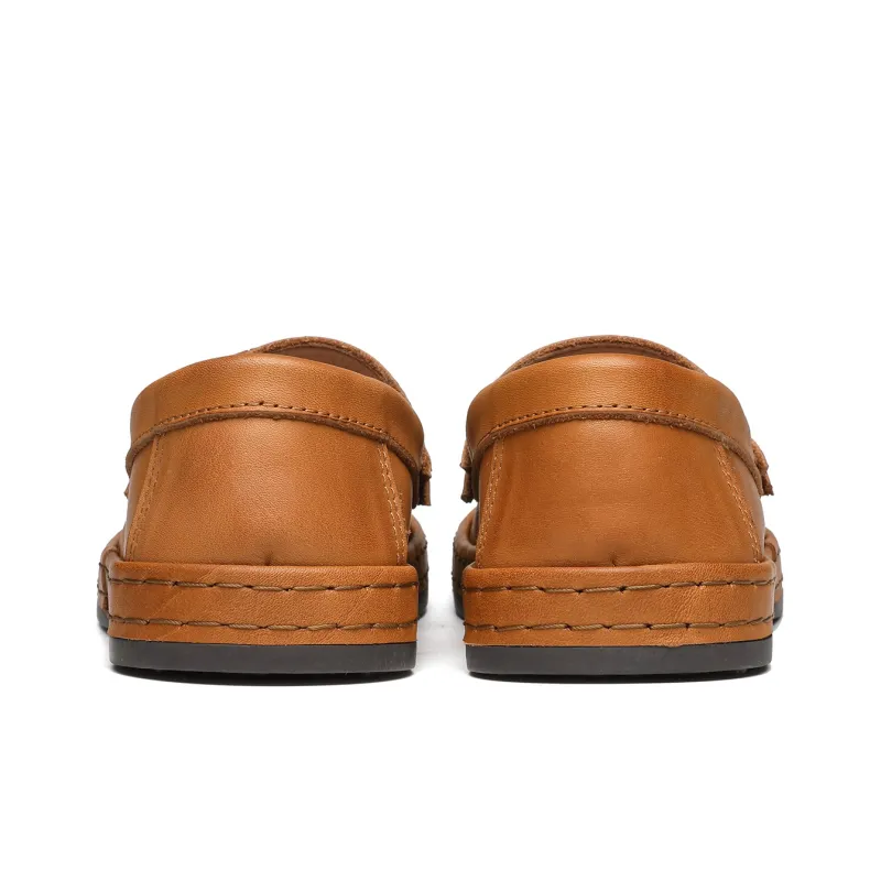 DIENGRLEY Loafers Men Low Top Black/Apricot/Yellow-3