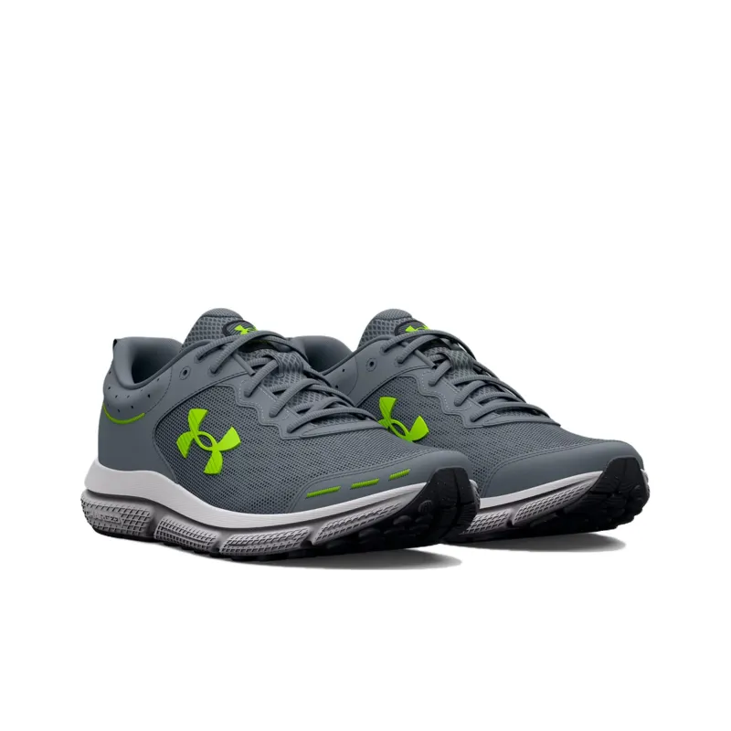 Under Armour Charged Assert 10 4E Wide 'Gravel Lime Surge'-2