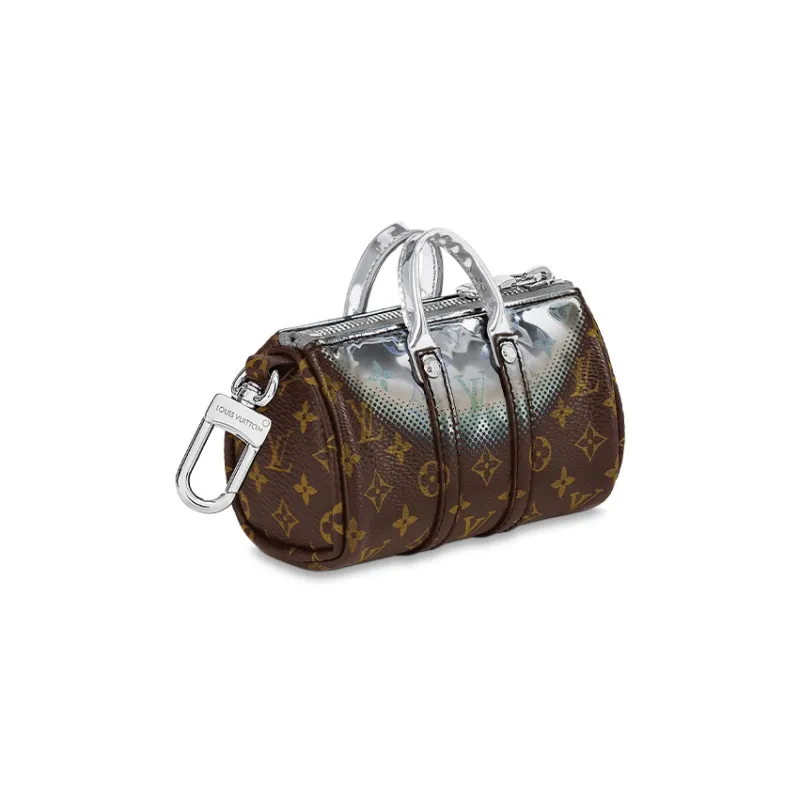 LOUIS VUITTON Nebula Mini Keepall Pouch Key Holder And Bag Charm Metallic-1