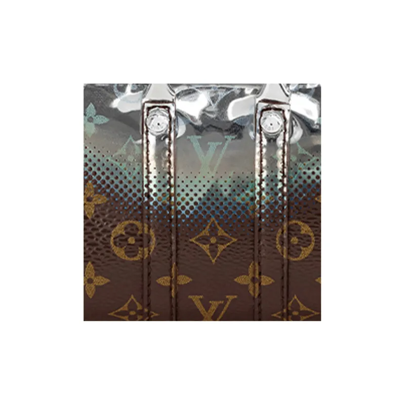 LOUIS VUITTON Nebula Mini Keepall Pouch Key Holder And Bag Charm Metallic-4