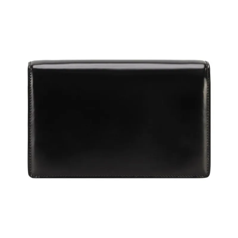 PRADA Leather Crossbody Bag Shoulder Bag Women's Black-2