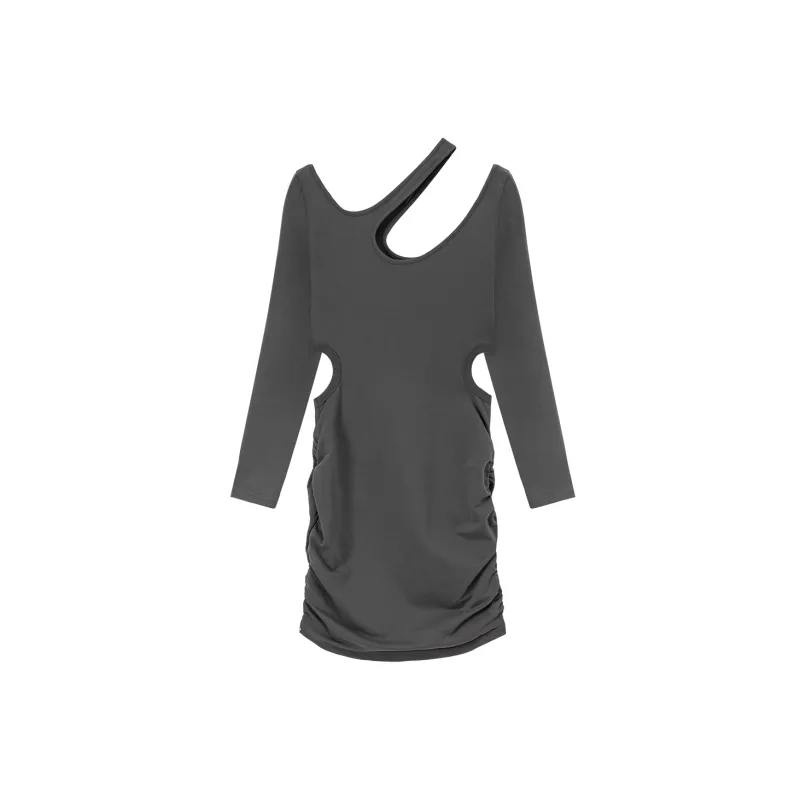 CHUU Long Sleeved Dresses Women's Gray-1