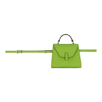 Valextra Iside Calfskin Portable One Shoulder Crossbody Fanny Pack Women's Apple Green