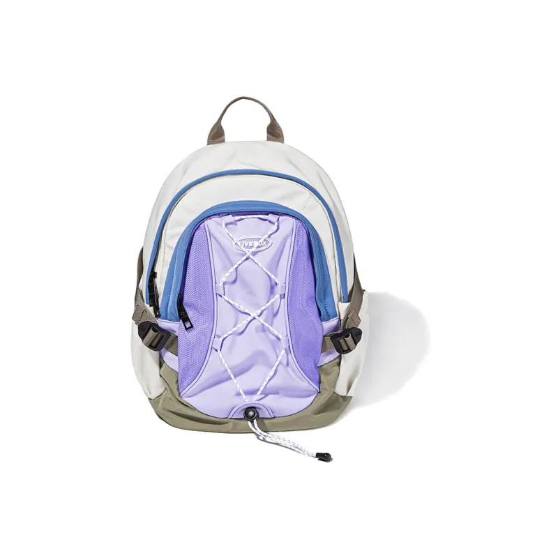 LIVEBOX EN DIRECT Nylon Fabric Backpack Small Size Women's Purple Dopamine Dressing Color Scheme-10