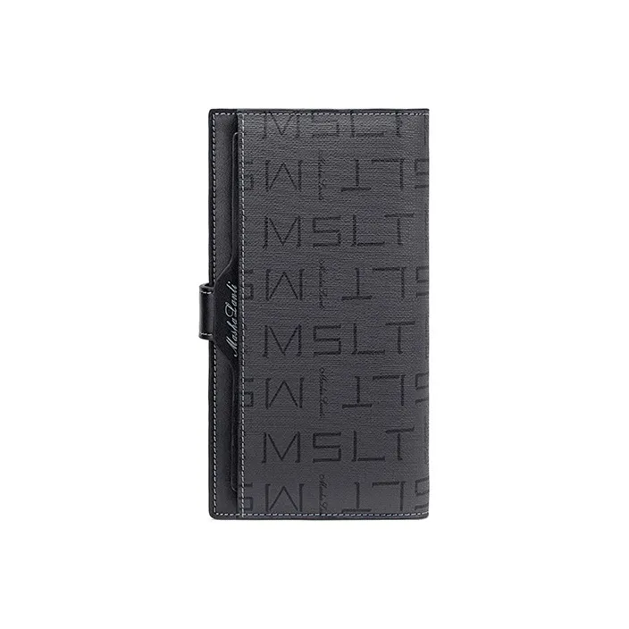 MashaLanti Synthetic Leather Business Document Bag Card Holder Wallet Regular Men's Dark Gray-3