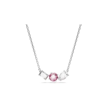 Swarovski Rhodium Plated Necklaces Women's Pink