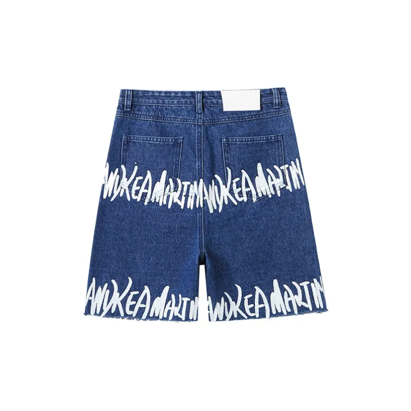 ANDREA MARTIN Denim Shorts Women's Blue-1
