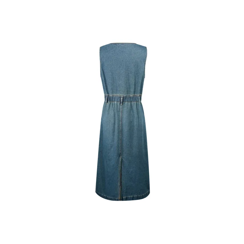 3COLOUR Sleeveless Dresses Women's Blue Black-1