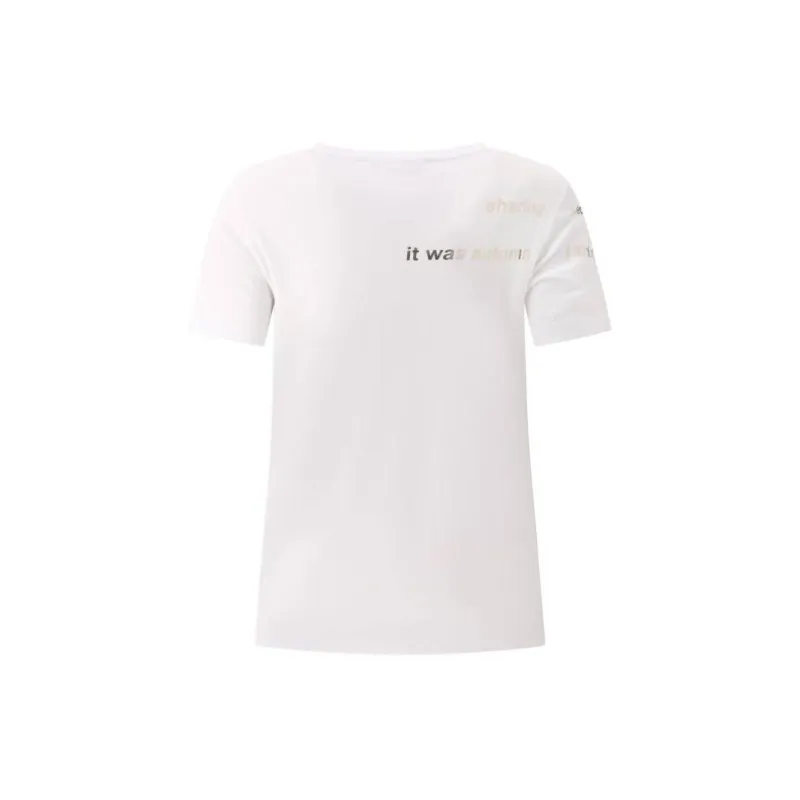 'S MAX MARA Slogan Printed Crewneck T Shirt-1