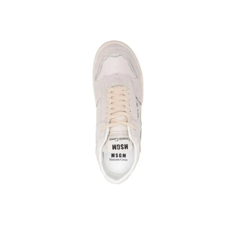 MSGM Logo Printed Low Top Sneakers-4
