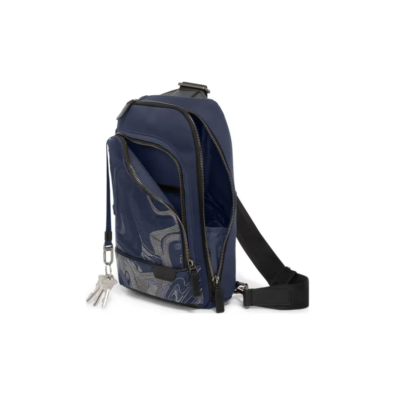 TUMI Nylon Sling Bag Shoulder Bag Men's Blue-2