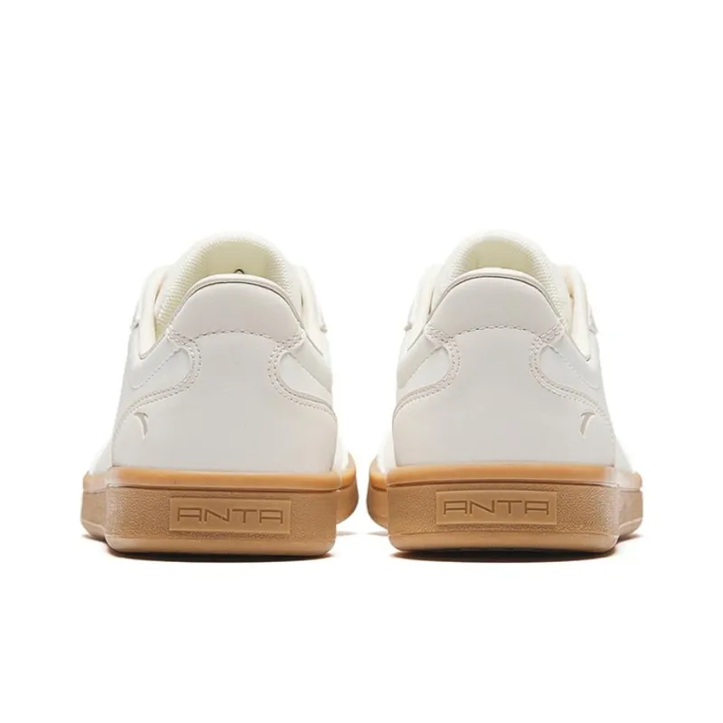 Anta German Training Slip Resistant Low Top Skateboard Shoes Women's Ivory White-3