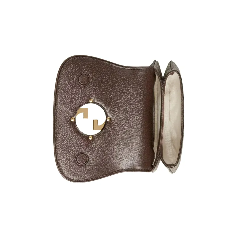 GUCCI Blondie Canvas With Leather Canvas Bag Fanny Pack Women's Ebony-6