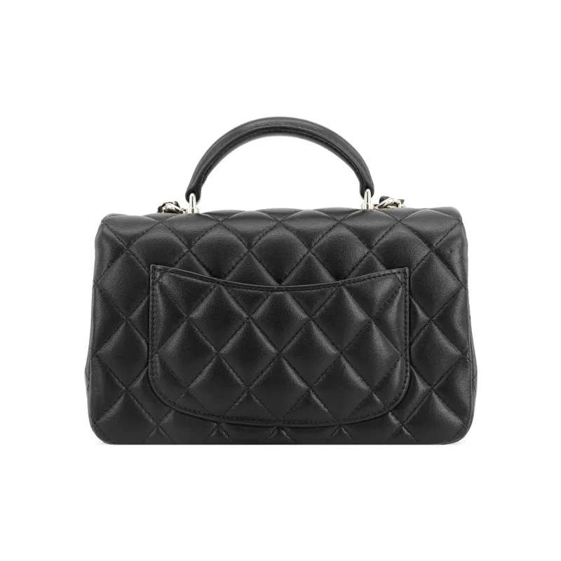 CHANEL Classic Flap CF Lambskin Clutch, Crossbody Bag, Shoulder Bag Women's Black-2