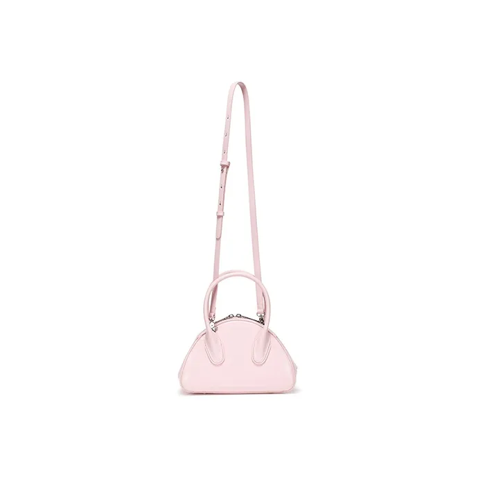 Lost In Echo Cow Leather Bowling Ball Shoulder Bag, Crossbody Bag, Handbag Trumpets Women's Pink-2