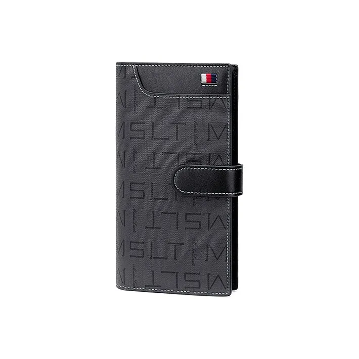 MashaLanti Synthetic Leather Business Document Bag Card Holder Wallet Regular Men's Dark Gray-1