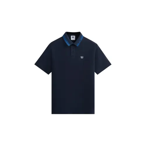 Wilson KITH X Wilson Co-branded Series Polo Shirts Men Navy Blue