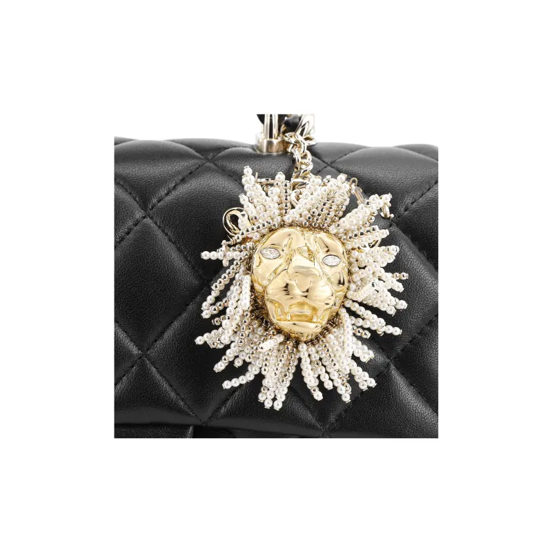 CHANEL Classic Flap CF Lambskin Clutch, Crossbody Bag, Shoulder Bag Women's Black-4