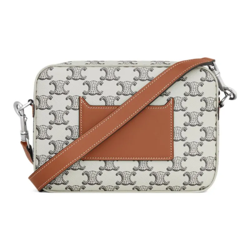 CELINE Cow Leather Messenger Bag, Shoulder Bag, Crossbody Bag Small Size Men's Tan/Light Umber-2
