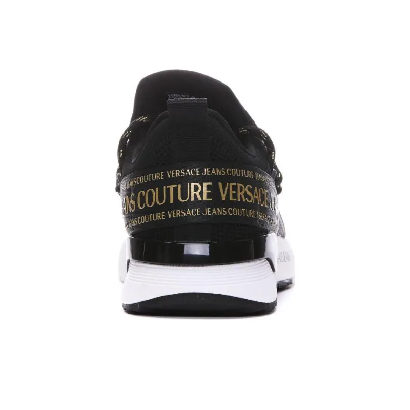 VERSACE JEANS Couture Slip Resistant Low Top Casual Shoes Women's Black-4