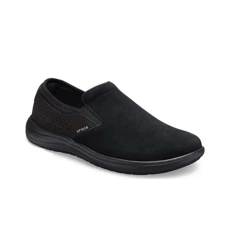 Crocs Reviva Suede Slip on 'Black'-2