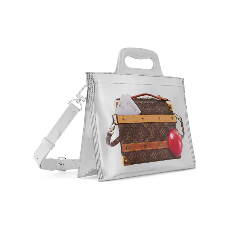 LOUIS VUITTON Freezer Handle Soft Trunk Silver-1