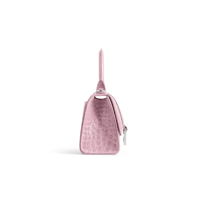 Balenciaga Hourglass Cow Leather Handbag Extra Small Women's Pink-3
