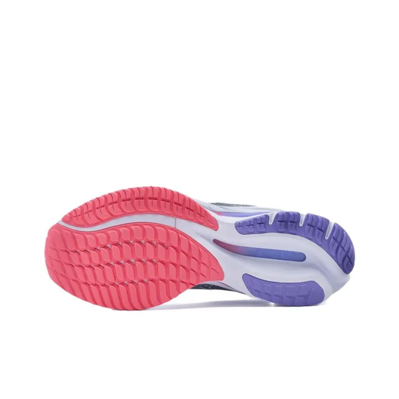 Mizuno Wave Rider 27 Cushioned Wear Resistant Breathable Low Top Casual Running Shoes Unisex Blue White Pink-4