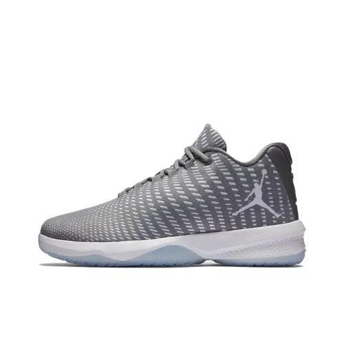 Jordan B. FLY 'Bred' Cushioned Slip Resistant Low Top Vintage Basketball Shoes Men's Gray